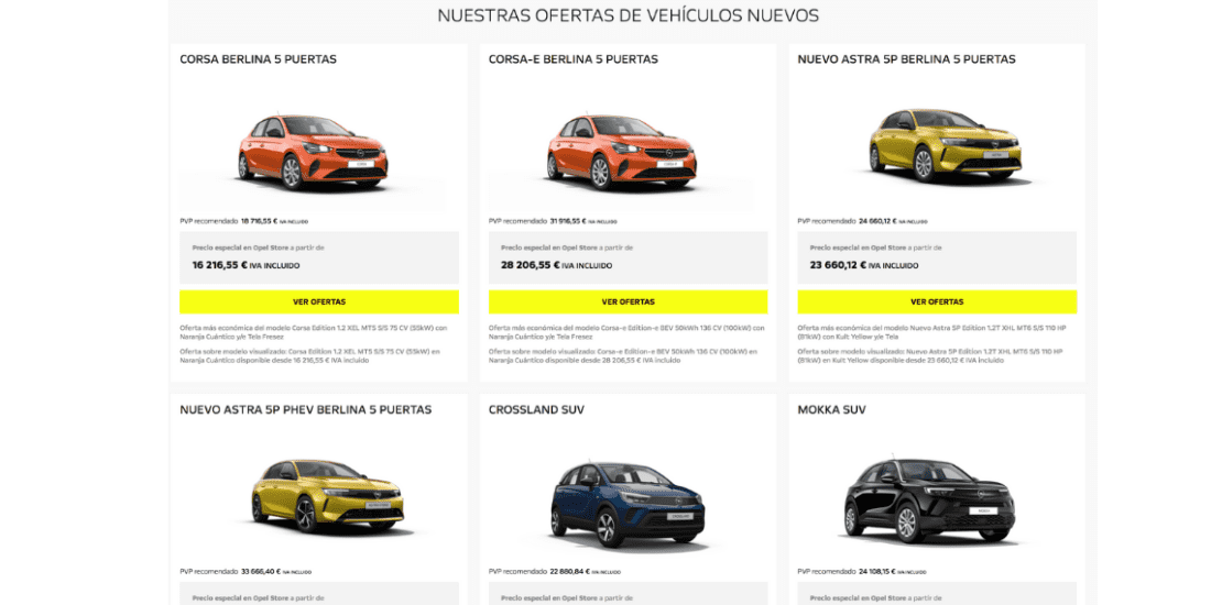 plataforma coches opel